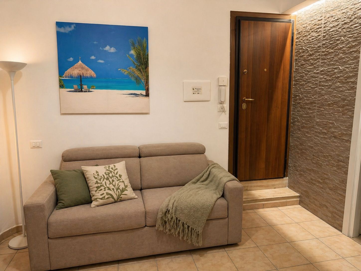 Cala Verde Terrasini — Soggiorno con divano letto